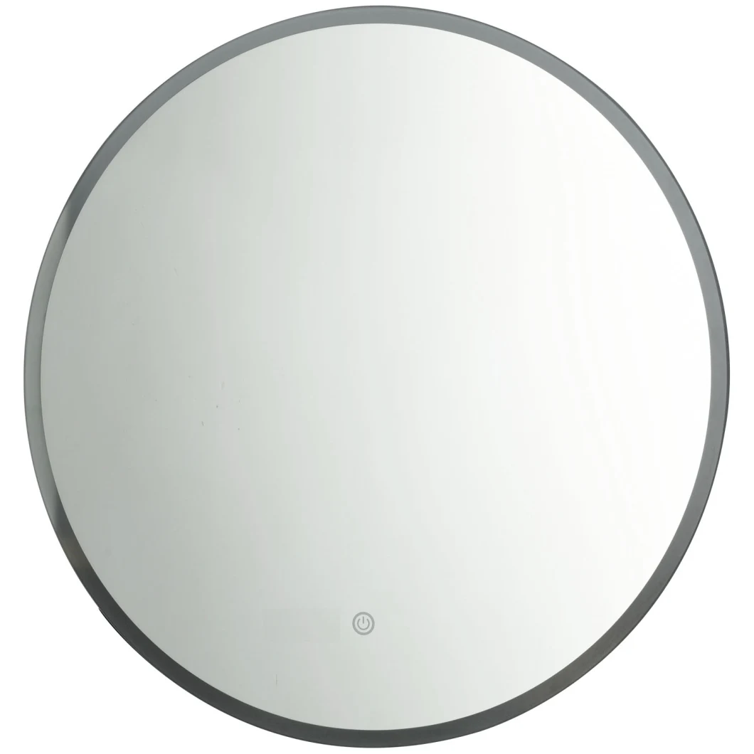 Popular Simple Waterproof Bathroom Luxury LED Illuminated Makeup Round Floor Smart Mirror
